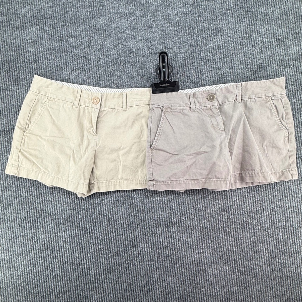 LOFT Chino Shorts Womens Size 0 Tan Taupe Excellent 2 Pack Bundle 3.5" Inseam